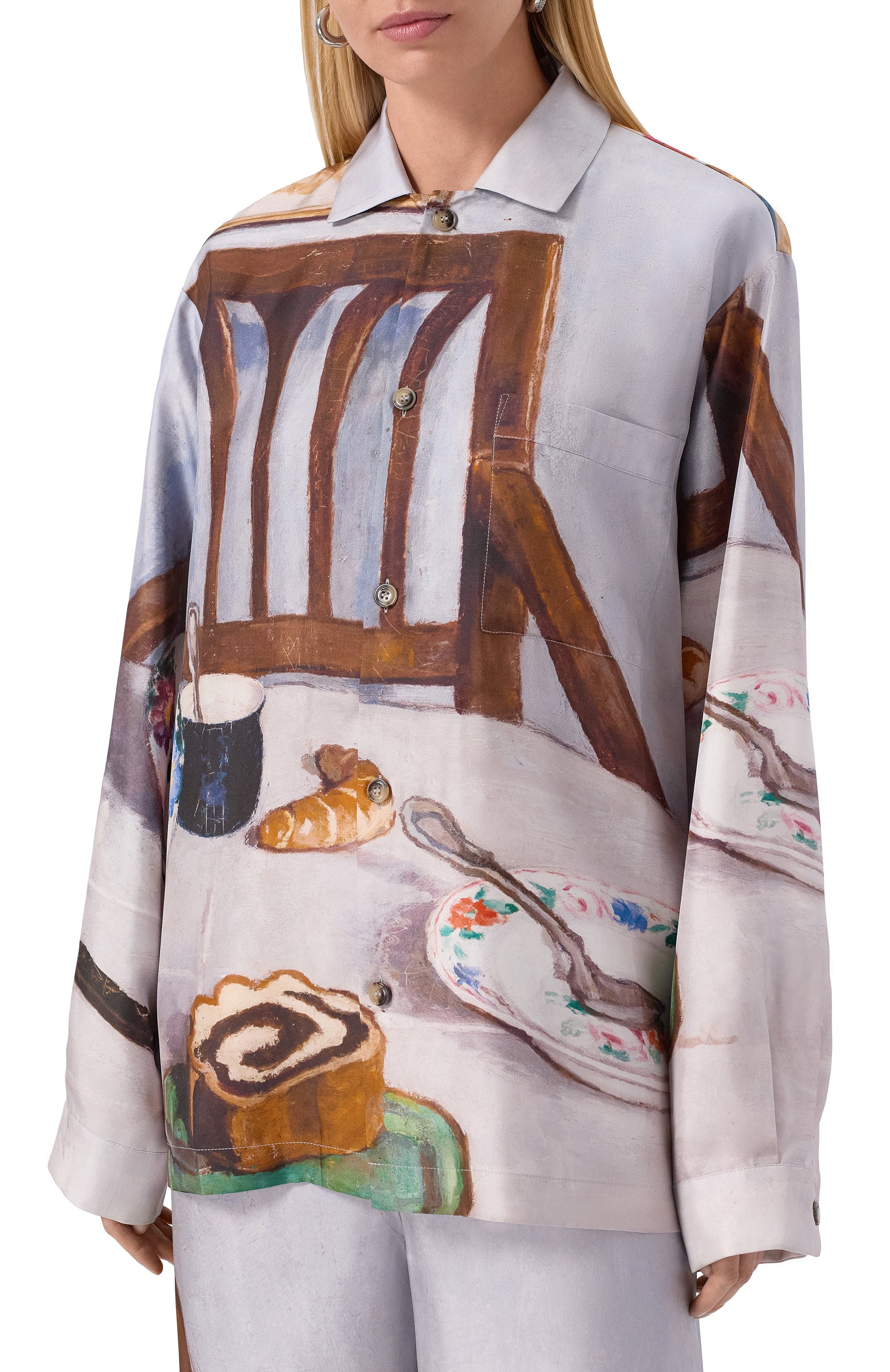 Шелковая рубашка NANUSHKA, арт. NU25SSTP37850, фото 3