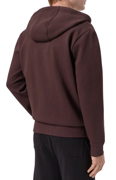 Хлопковая толстовка BOSS темно-коричневого цвета по цене 34950 руб., арт. 50555851, фото 4 Хлопковая толстовка BOSS, арт. 50555851, фото 4