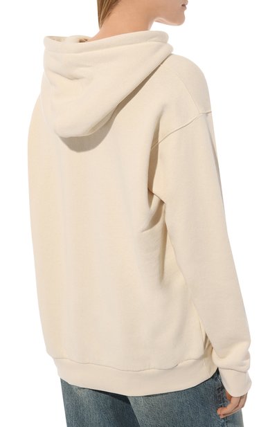 Хлопковое худи GUCCI кремового цвета по цене 132480 руб., арт. 615061 XJCKX, фото 4 Хлопковое худи GUCCI, арт. 615061 XJCKX, фото 4