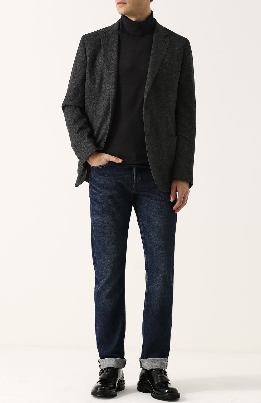 Однотонная шерстяная водолазка BERLUTI, арт. R10KHL38-YAAD, фото 2