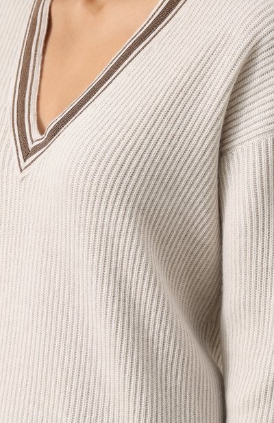 Кашемировый пуловер с v-образным вырезом BRUNELLO CUCINELLI, арт. M12716802, фото 5