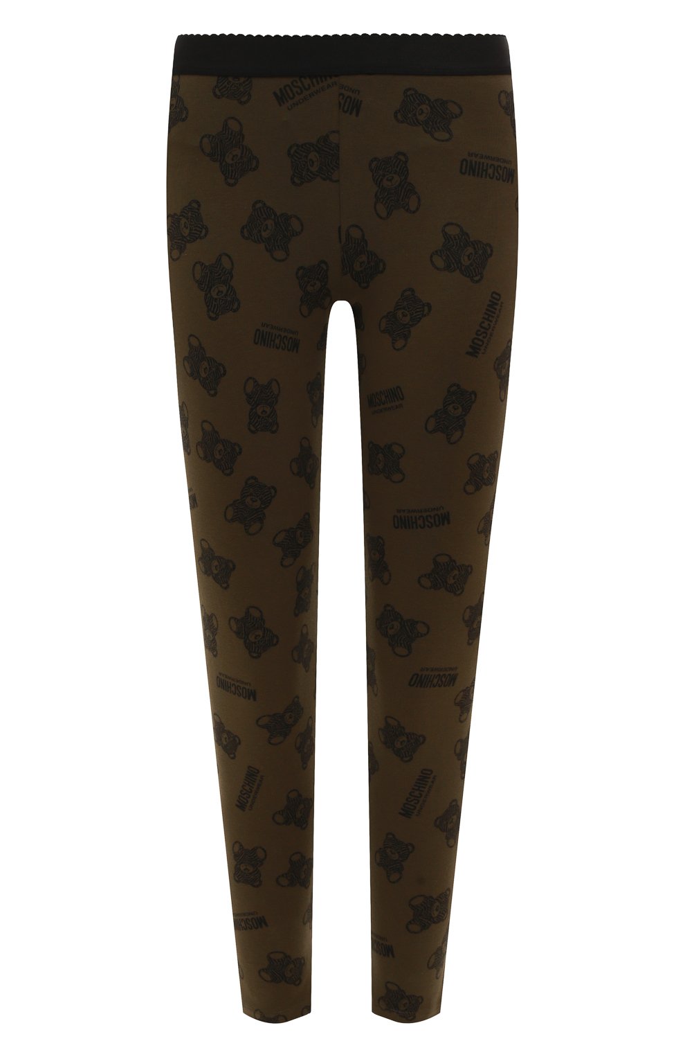 Хлопковые легинсы MOSCHINO хаки цвета по цене 14950 руб., арт. A4317/9011, фото 1 Хлопковые легинсы MOSCHINO, арт. A4317/9011, фото 1