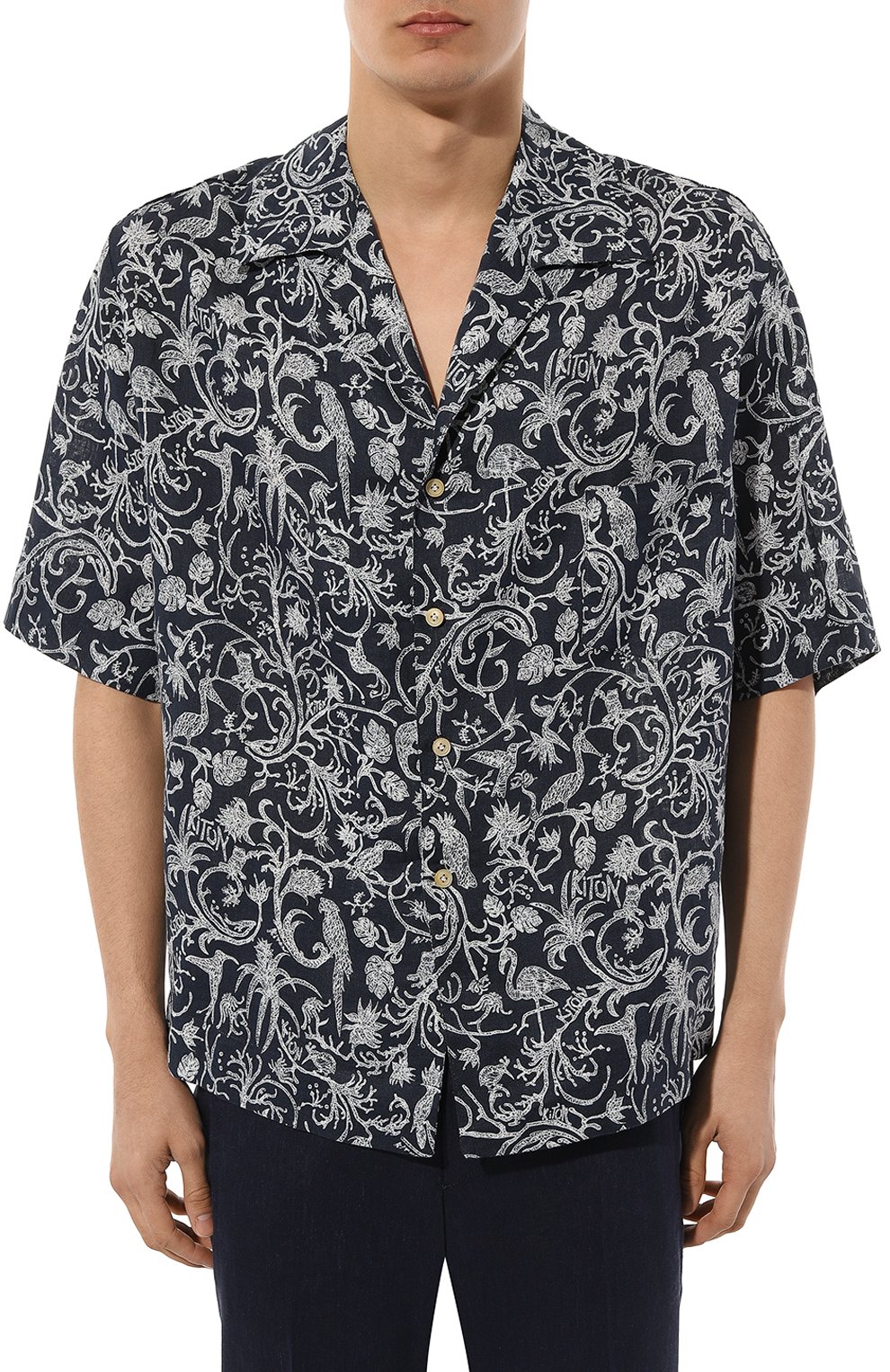 Льняная рубашка KITON, арт. UMC028H08902, фото 3