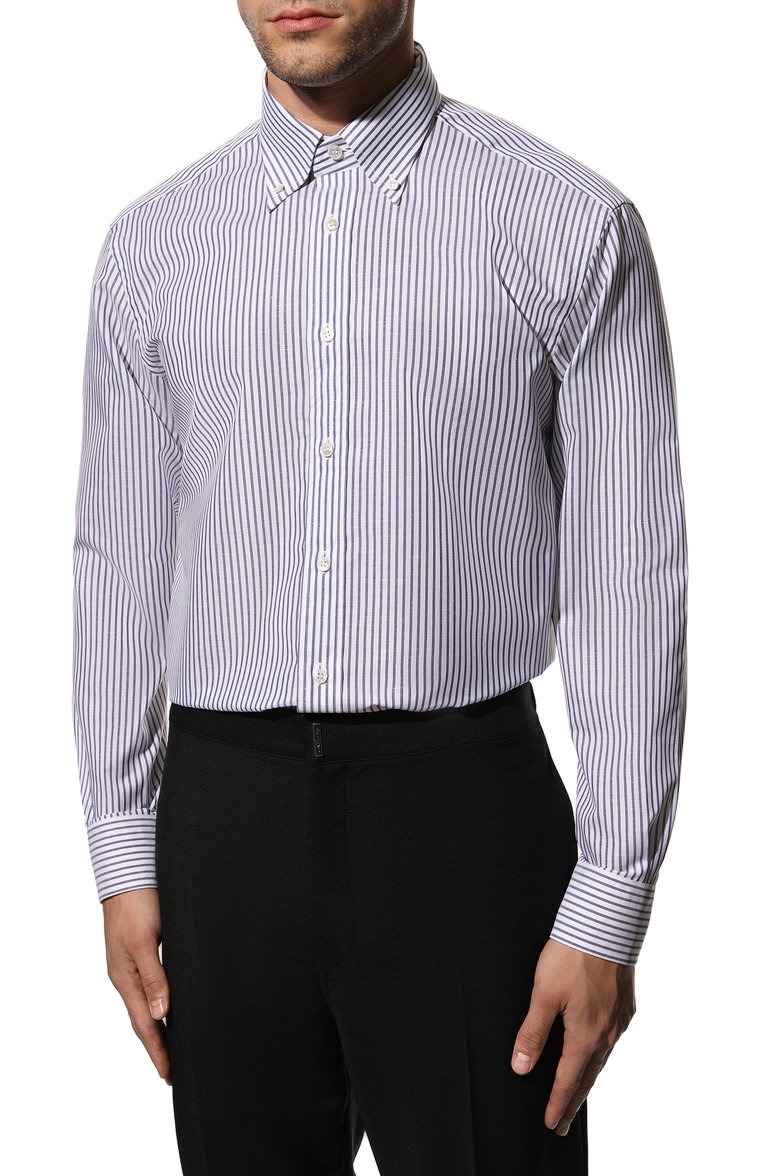 Сорочка из хлопка и льна BRIONI, арт. RCB80M/P104U, фото 4