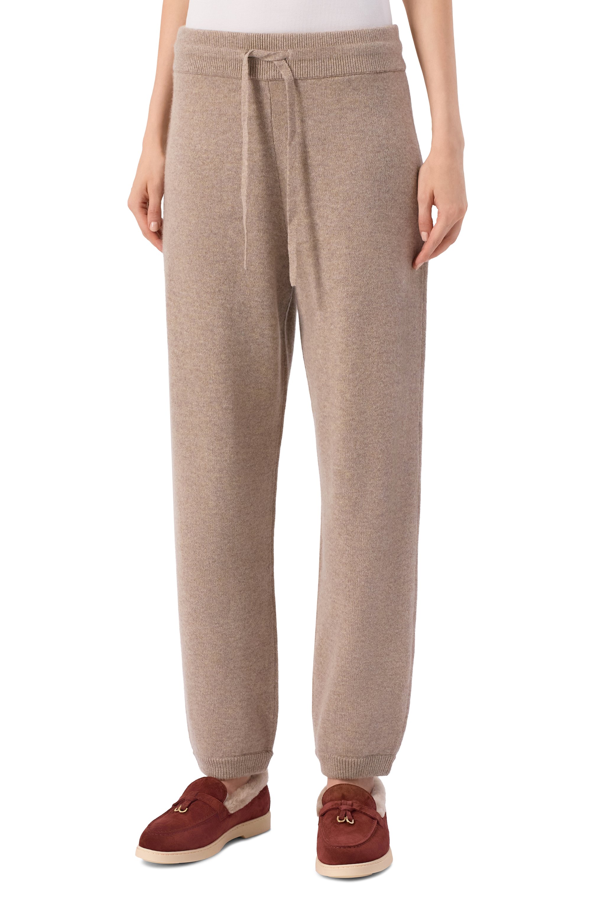 Кашемировые джоггеры ARCH4 бежевого цвета по цене 77250 руб., арт. KNTR2183, фото 3 Кашемировые джоггеры ARCH4, арт. KNTR2183, фото 3