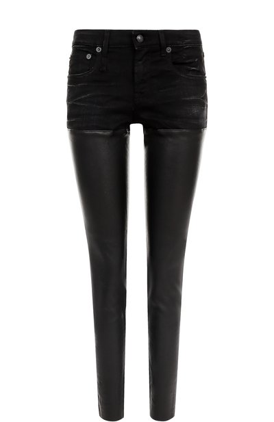 Джинсы-скинни с кожаной вставкой R13, арт. R13WM0041-73, фото 1