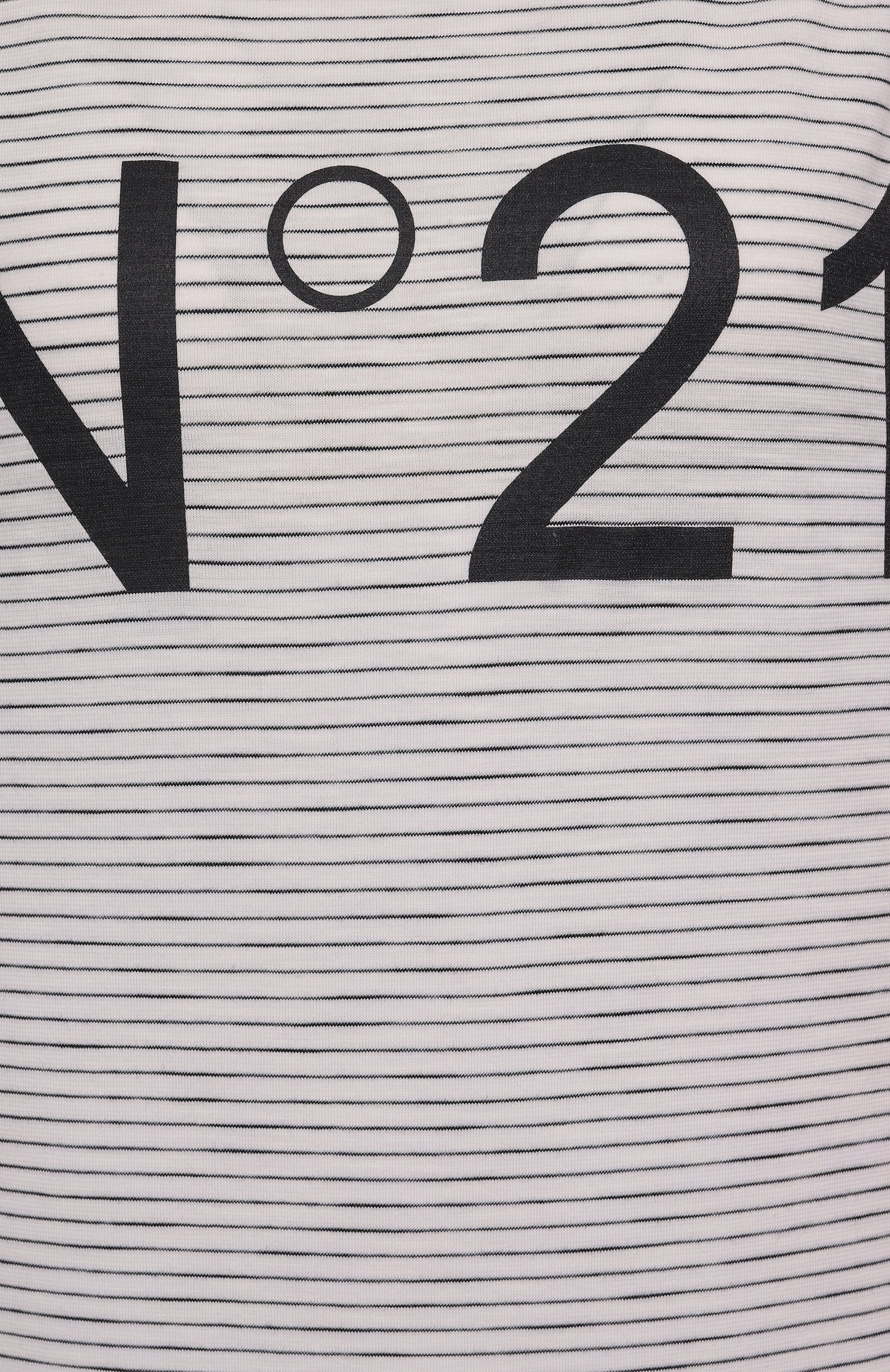 Хлопковая футболка N21 белого цвета по цене 28900 руб., арт. F052/4073, фото 6 Хлопковая футболка N21, арт. F052/4073, фото 6