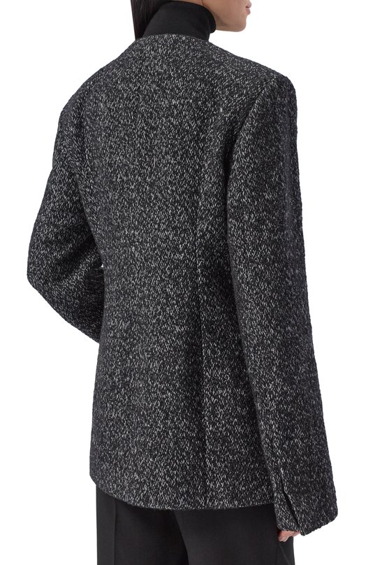 Твидовый жакет TOTEME 254-WR00145-FB0507 Чёрно-белый  254-WR00145-FB0507 Фото 4