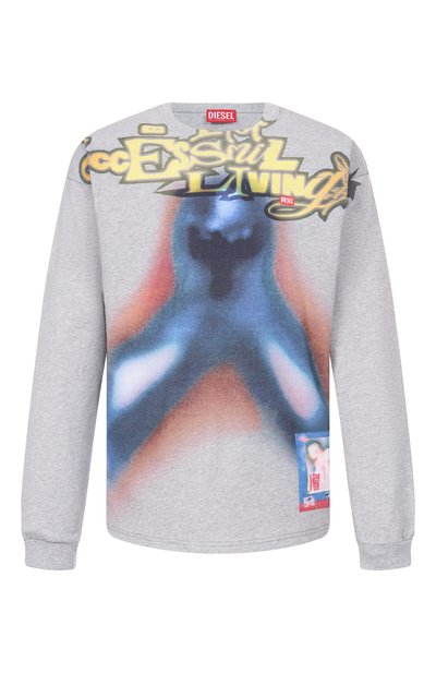 Мужская хлопковый лонгслив DIESEL, арт. A20423/0PLAT