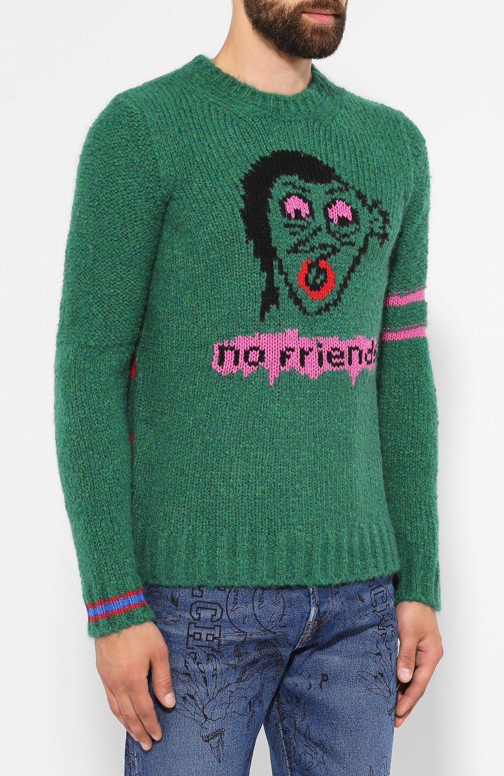 Свитер DIESEL зеленого цвета по цене 22700 руб., арт. 00SYN5/0AAWZ, фото 3 Свитер DIESEL, арт. 00SYN5/0AAWZ, фото 3