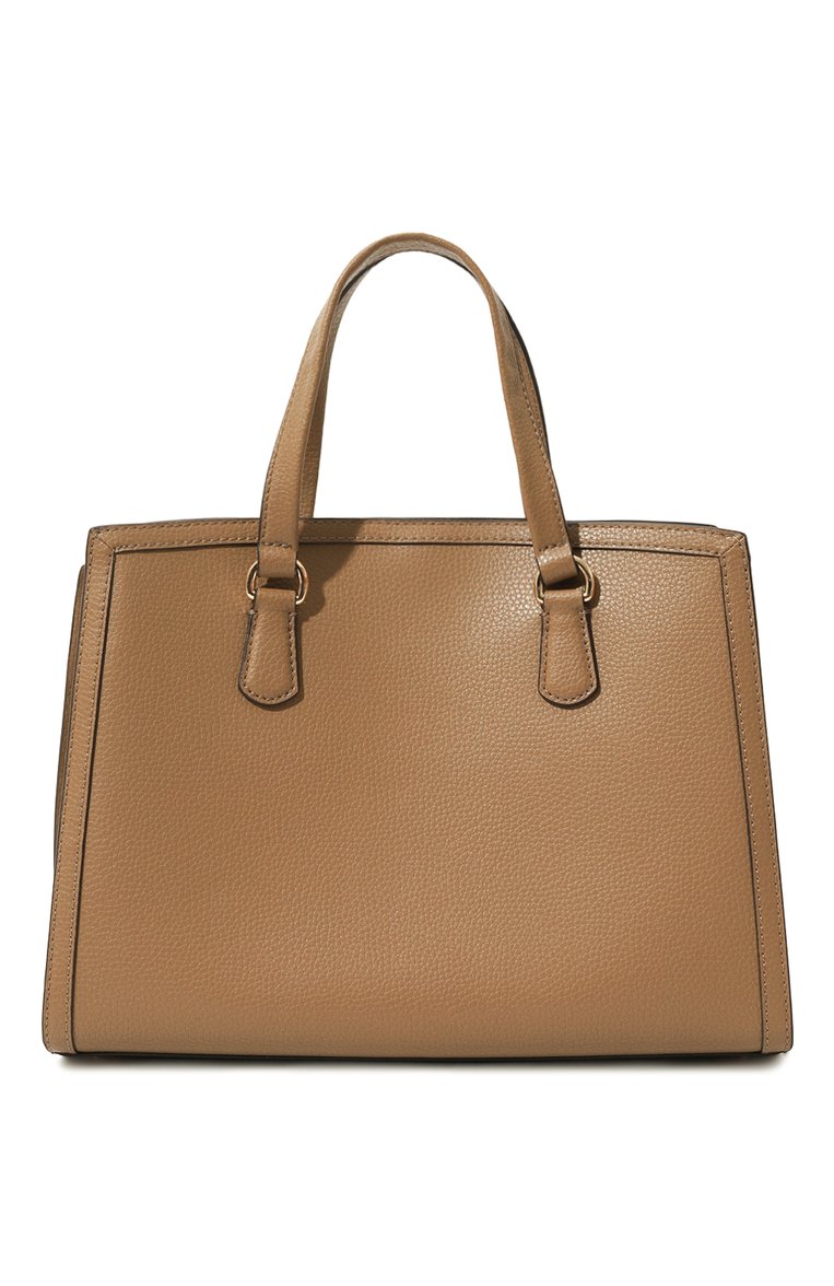 Женский сумка chantal medium MICHAEL MICHAEL KORS бежевого цвета, арт. 30F2G7CS2T | Фото 6 (Сумки-технические: Сумки top-handle; Размер: medium; Материал: Натуральная кожа; Материал сплава: Проставлено; Ремень/цепочка: На ремешке; Драгоценные камни: Проставлено)