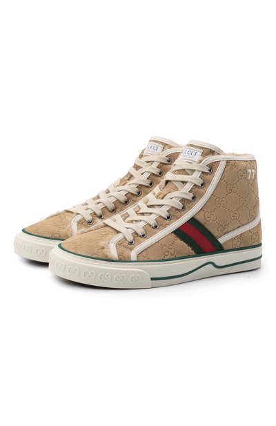 Замшевые кеды gucci tennis 1977 GUCCI, арт. 649327/UJ510, фото 1