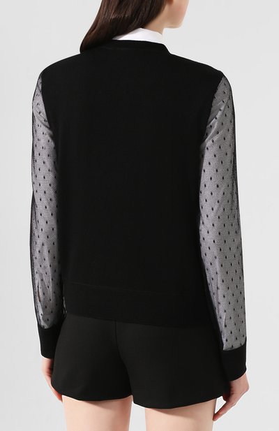 Кардиган REDVALENTINO черного цвета по цене 48500 руб., арт. TR3KAA51/4VM, фото 4 Кардиган REDVALENTINO, арт. TR3KAA51/4VM, фото 4