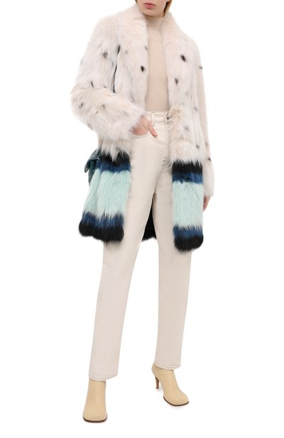 Шуба из меха песца с принтом MATE OFFICIAL, арт. 74CF090-33BI091, фото 2