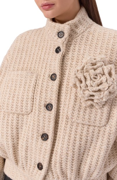 Бомбер GIUSEPPE DI MORABITO кремового цвета по цене 94600 руб., арт. 05FWB0104F 05303, фото 5 Бомбер GIUSEPPE DI MORABITO, арт. 05FWB0104F 05303, фото 5