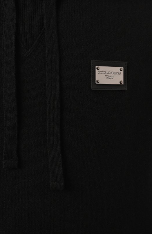 Худи из шерсти и кашемира Dolce & Gabbana GX033T/JEMQ3 Чёрный  GX033T/JEMQ3 Фото 5