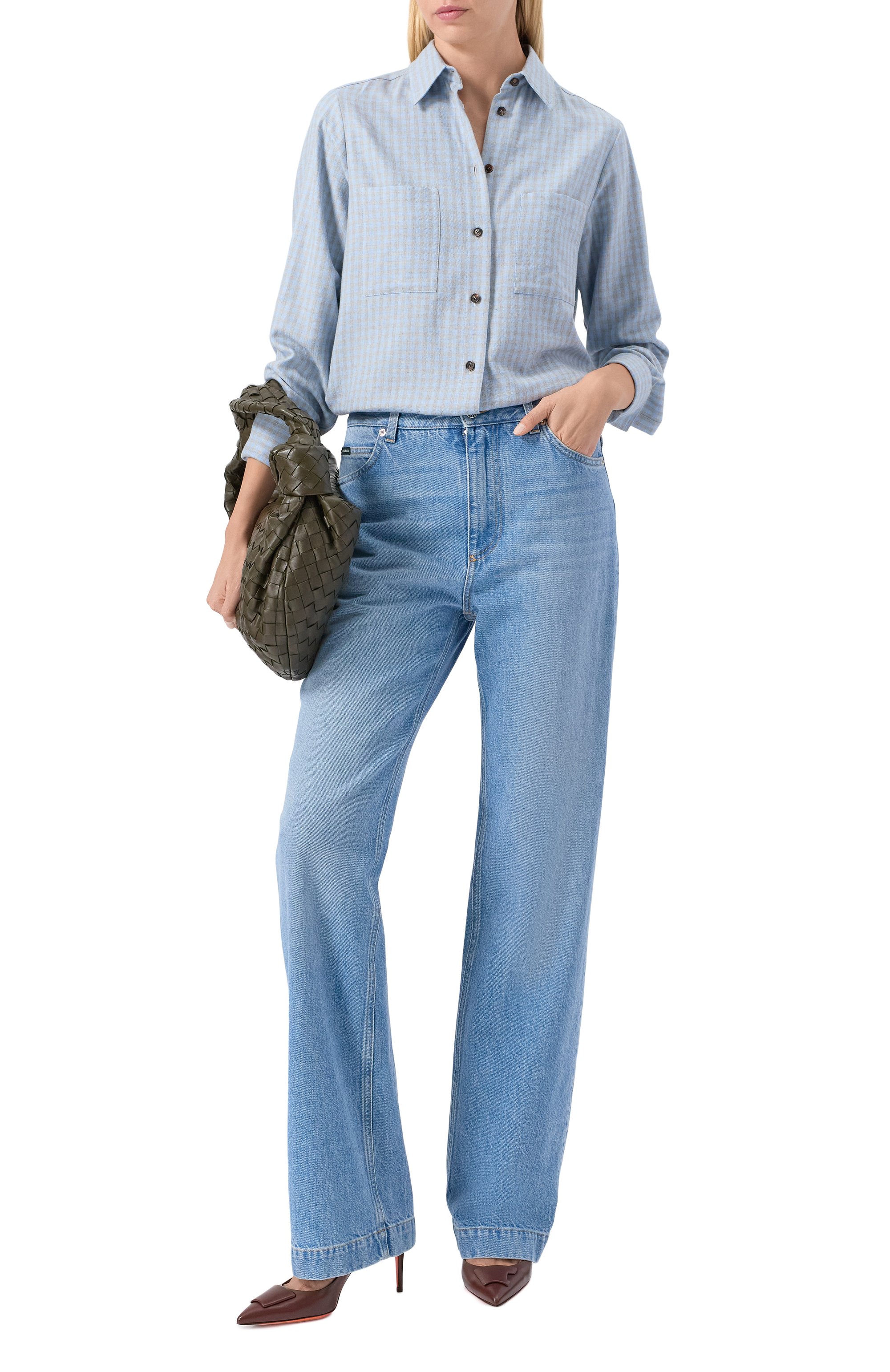 Рубашка из хлопка и кашемира KITON, арт. D52445H0947013, фото 2