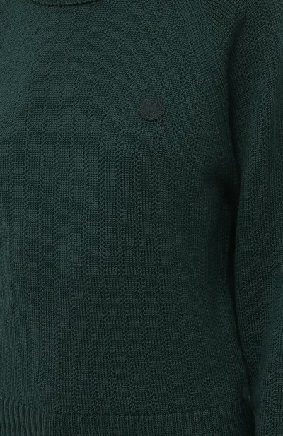 Шерстяной пуловер KENZO зеленого цвета по цене 38500 руб., арт. FB62PU6313TB, фото 5 Шерстяной пуловер KENZO, арт. FB62PU6313TB, фото 5