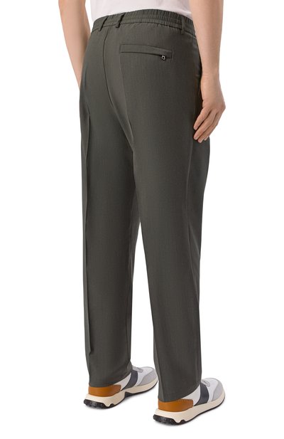 Шерстяные брюки BOGNER хаки цвета по цене 36000 руб., арт. 18311096, фото 4 Шерстяные брюки BOGNER, арт. 18311096, фото 4