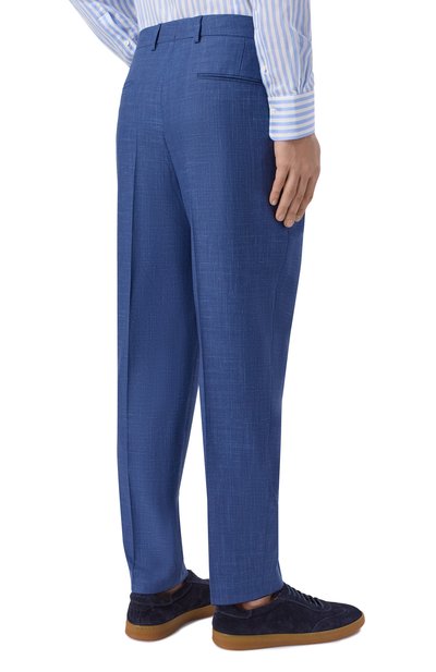 Брюки из шерсти и шелка BOSS, арт. 50556955, фото 4