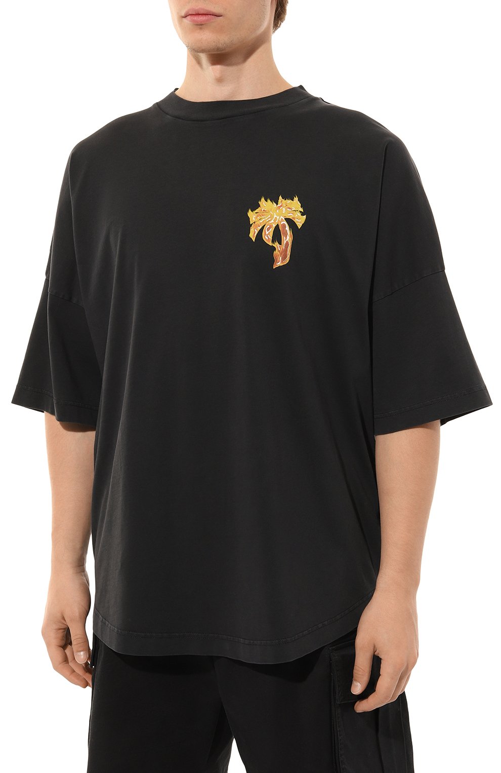 Хлопковая футболка PALM ANGELS, арт. PMAA002F24JER011, фото 3