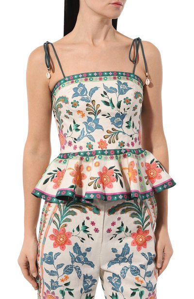 Льняной топ ZIMMERMANN, арт. 7939TSS233, фото 3