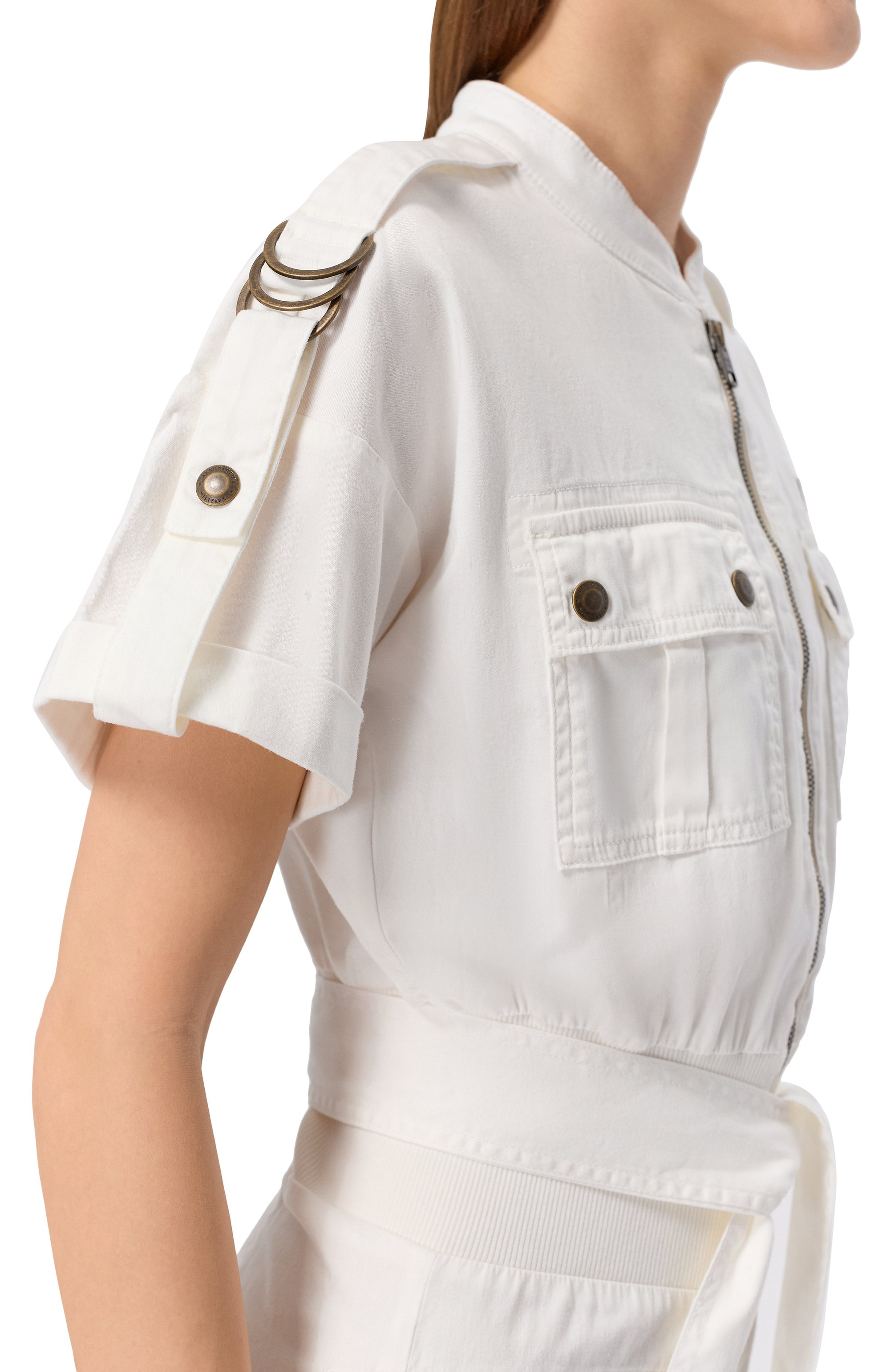 Хлопковый комбинезон AERONAUTICA MILITARE белого цвета по цене 38100 руб., арт. TU0161DCT04266, фото 4 Хлопковый комбинезон AERONAUTICA MILITARE, арт. TU0161DCT04266, фото 4