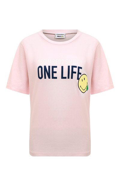 Женская хлопковая футболка dsquared2 x smiley DSQUARED2, арт. S73GC0270/S24307