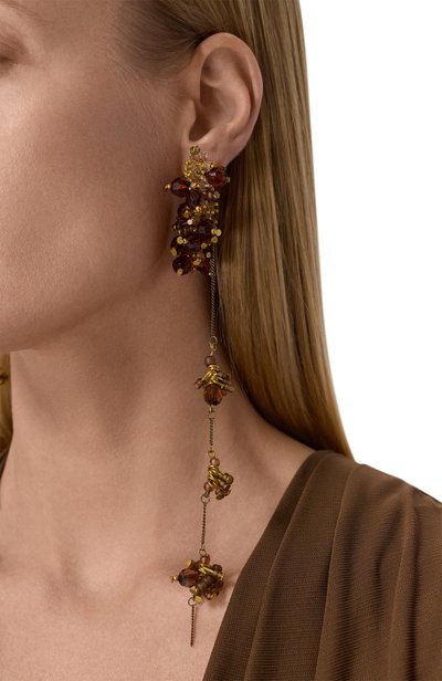 Серьги DRIES VAN NOTEN коричневого цвета по цене 39950 руб., арт. 242-018228-052/G0LD, фото 2 Серьги DRIES VAN NOTEN, арт. 242-018228-052/G0LD, фото 2