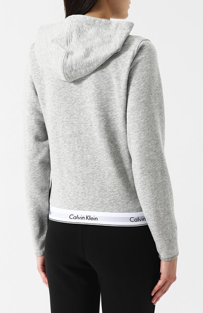 Хлопковый кардиган на молнии с капюшоном CALVIN KLEIN, арт. QS5667E, фото 4