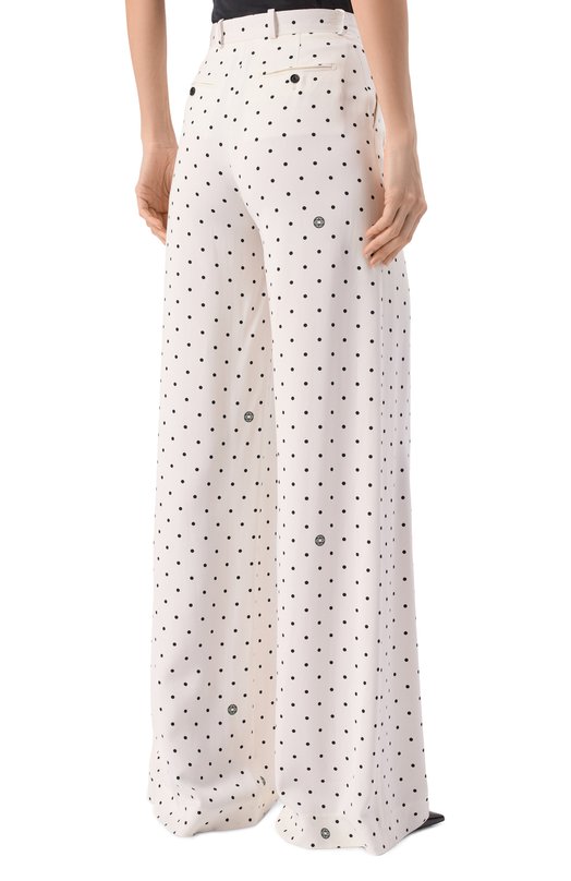 Брюки из вискозы и шелка Elie Saab P0170PR26/CD024 Белый  P0170PR26/CD024 Фото 4