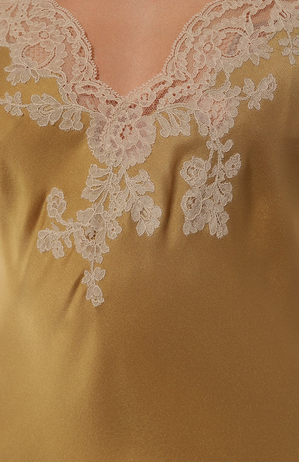 Шелковая сорочка CARINE GILSON зеленого цвета по цене 161500 руб., арт. AG0308DP, фото 5 Шелковая сорочка CARINE GILSON, арт. AG0308DP, фото 5