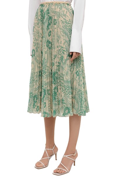 Плиссированная юбка REDVALENTINO зеленого цвета по цене 79700 руб., арт. XR3RAH29/69Y, фото 3 Плиссированная юбка REDVALENTINO, арт. XR3RAH29/69Y, фото 3