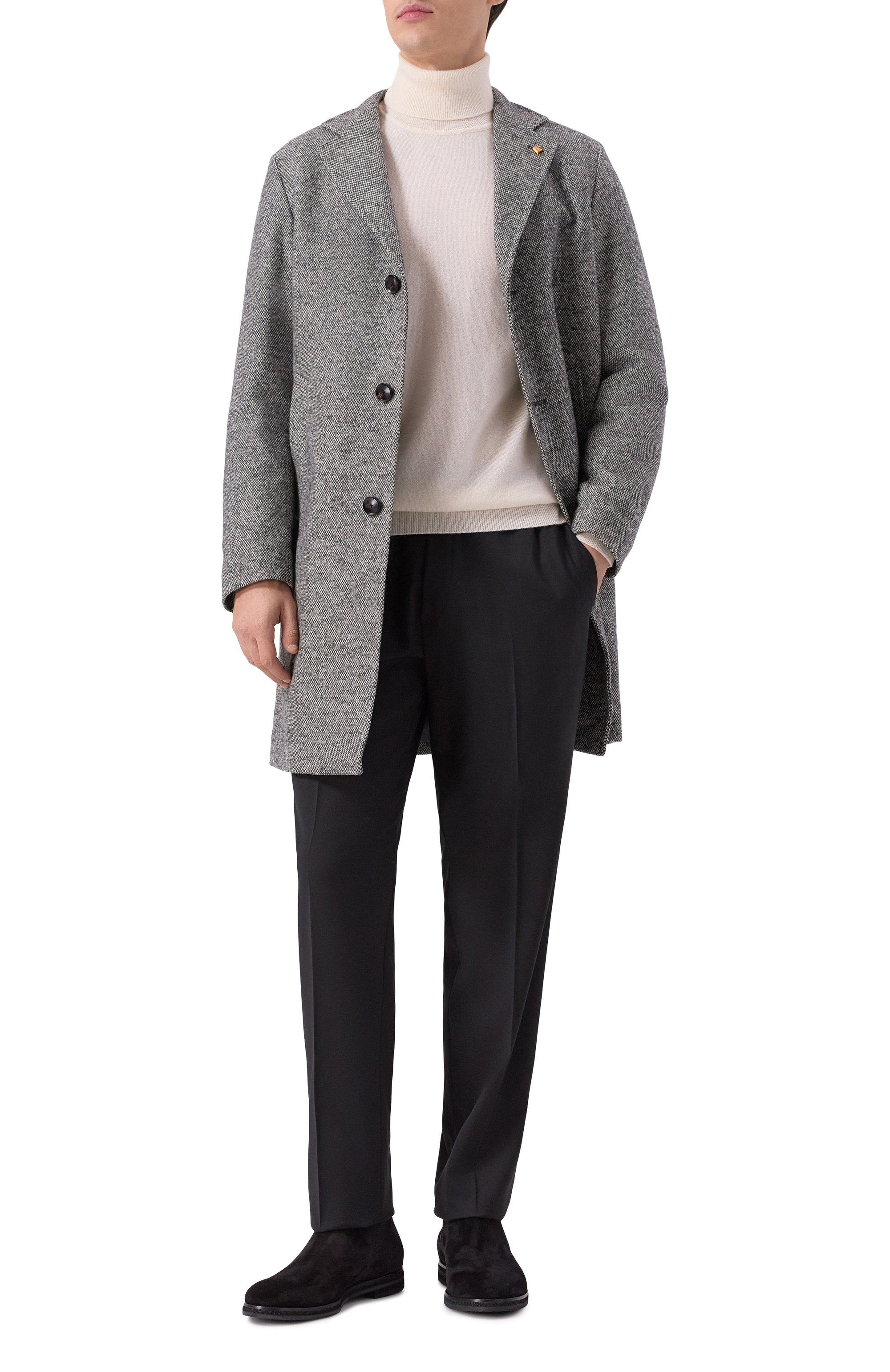 Шерстяное пальто SARTORIA LATORRE серого цвета по цене 113500 руб., арт. CTS056/UI0782, фото 2 Шерстяное пальто SARTORIA LATORRE, арт. CTS056/UI0782, фото 2