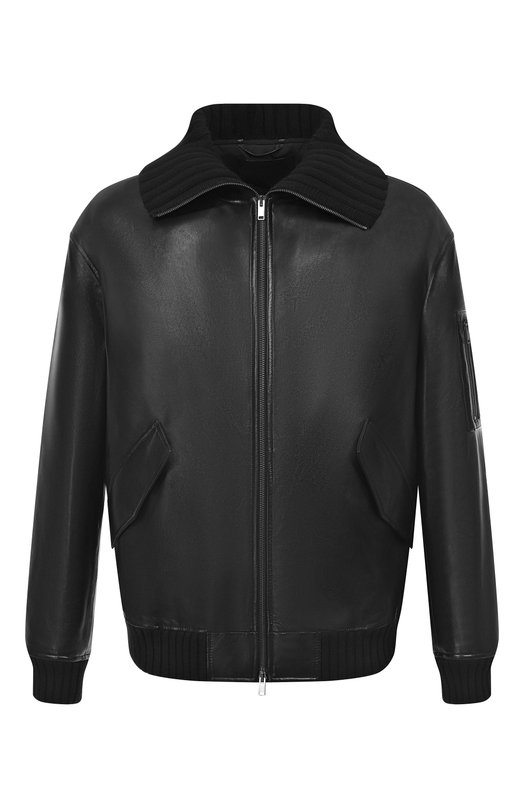 Кожаный бомбер MVST M25.1PM.0004*/PL0NGE Чёрный M25.1PM.0004*/PL0NGE