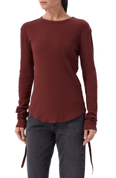 Хлопковый лонгслив ANN DEMEULEMEESTER, арт. B0014242/FA659, фото 3
