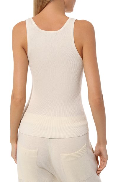 Кашемировая майка TEGIN кремового цвета по цене 24700 руб., арт. 2225-9915, фото 4 Кашемировая майка TEGIN, арт. 2225-9915, фото 4