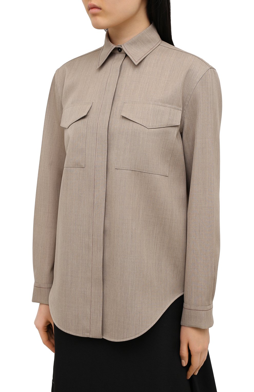 Шерстяная рубашка JIL SANDER, арт. JSPS601005-WS202600, фото 3