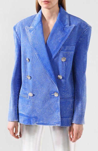 Хлопковый жакет/джинсовый BALMAIN, арт. TF07136/D027, фото 3