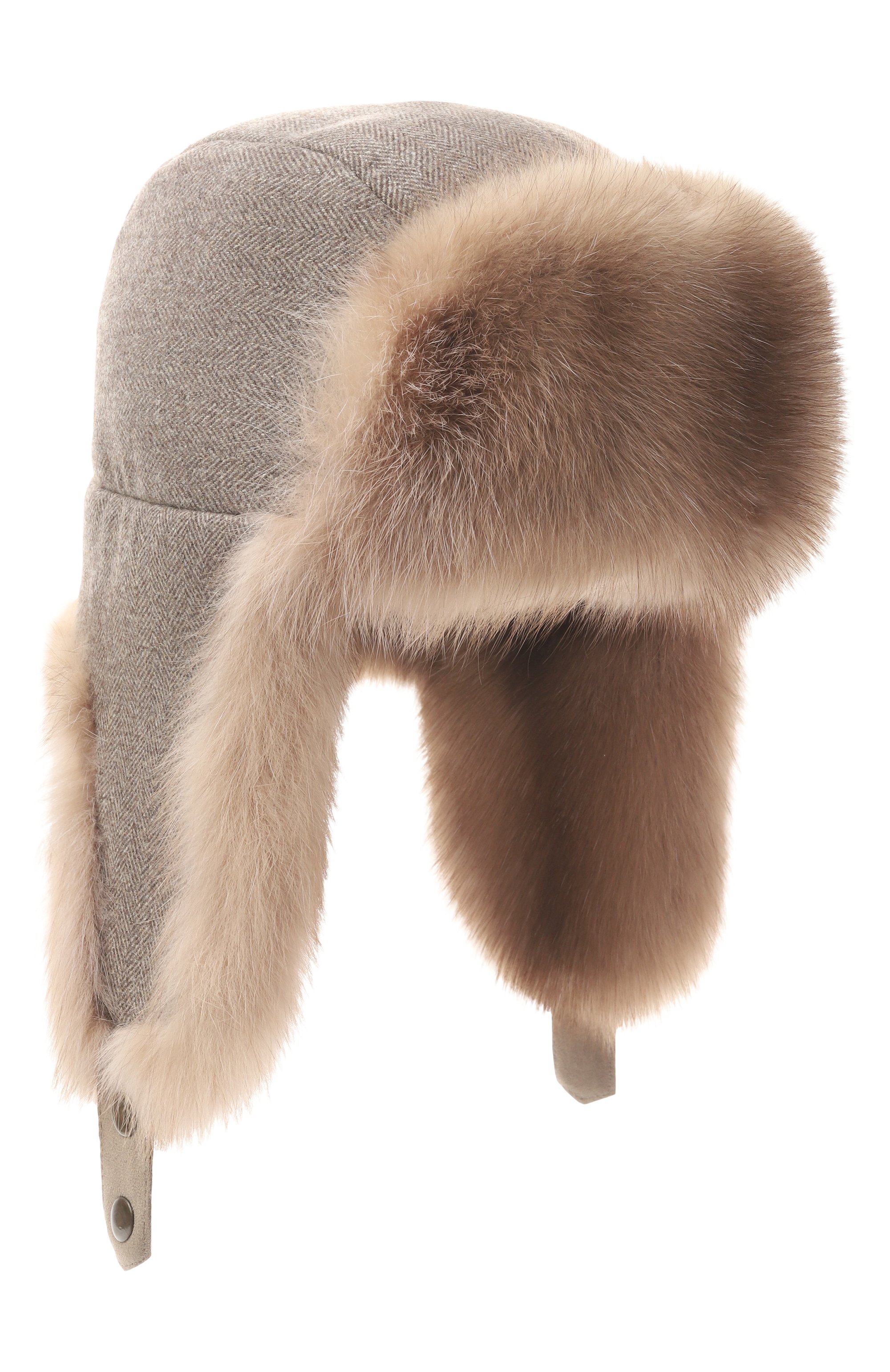 Кашемировая шапка-ушанка майкл с мехом соболя FURLAND, арт. 0201414210034100023, фото 1