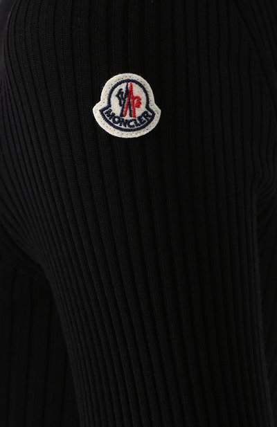 Однотонная шерстяная водолазка фактурной вязки MONCLER, арт. C2-093-92906-00-9799D, фото 5