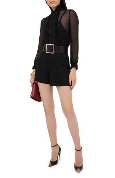 Шелковая блузка SAINT LAURENT, арт. 634974/Y6A56, фото 2