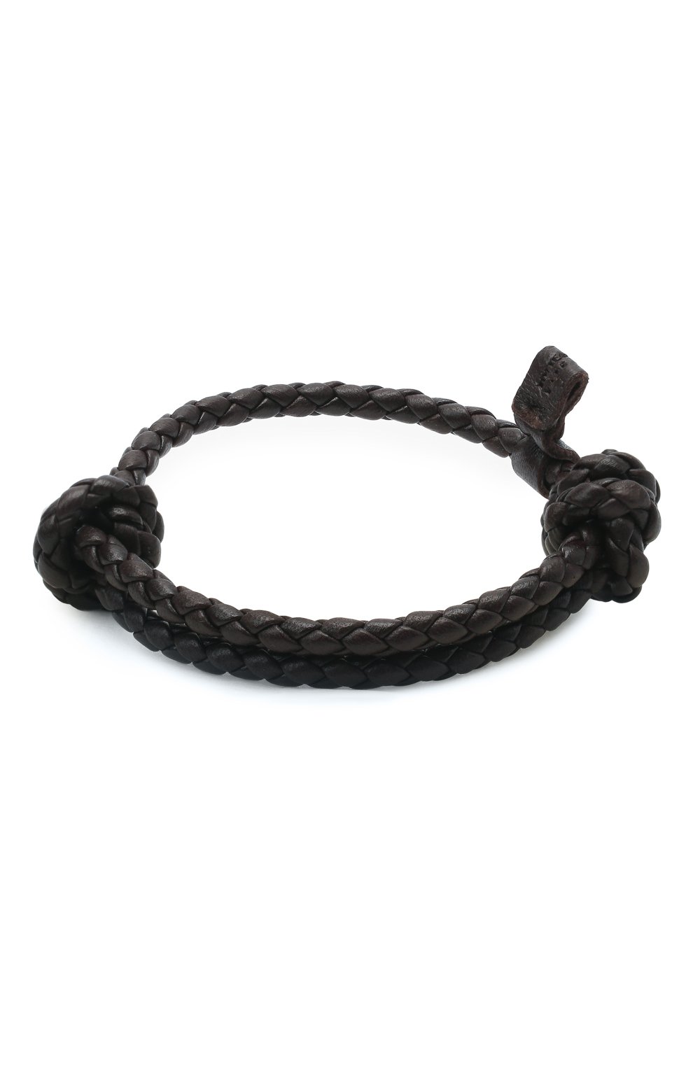 Кожаный браслет BOTTEGA VENETA темно-коричневого цвета по цене 29950 руб., арт. 608671/V0010, фото 1 Кожаный браслет BOTTEGA VENETA, арт. 608671/V0010, фото 1