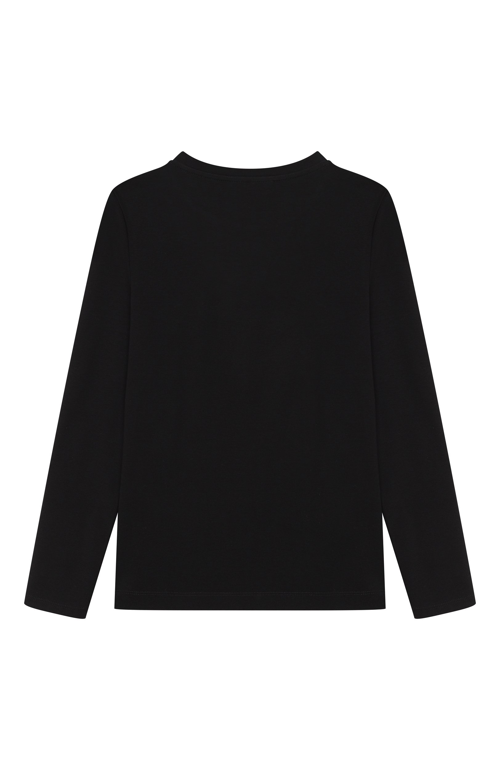Хлопковый лонгслив BALMAIN черного цвета по цене 14650 руб., арт. BZ8A70, фото 2 Хлопковый лонгслив BALMAIN, арт. BZ8A70, фото 2