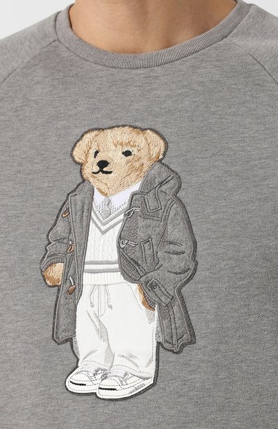 Хлопковый свитшот с аппликацией RALPH LAUREN, арт. 790706314, фото 5