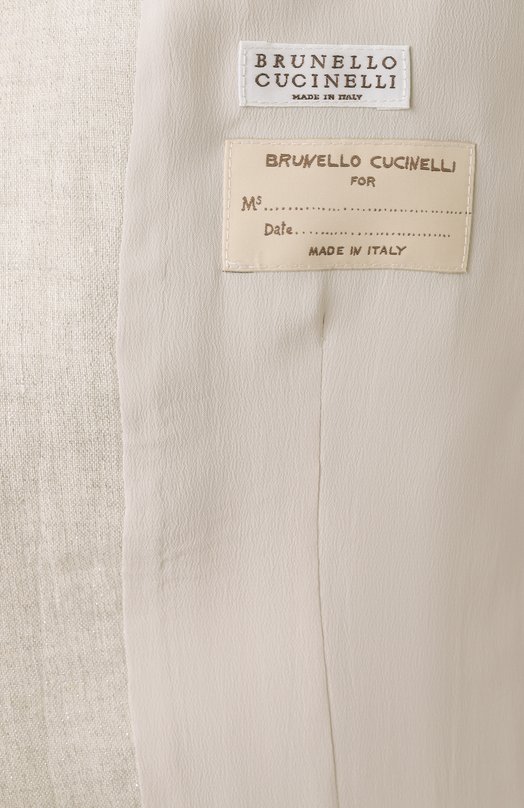Льняной жакет Brunello Cucinelli MH5477221 Бежевый  MH5477221 Фото 7