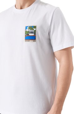 Мужская хлопковая футболка MSGM белого цвета, арт. 3840MM136/257002 | Фото 5 (Длина (для топов): Стандартные; Материал сплава: Проставлено; Рукава: Короткие; Драгоценные камни: Проставлено; Принт: С принтом; Стили: Кэжуэл; Материал внешний: Хлопок; Мужское Кросс-КТ: Футболка-одежда; Кросс-КТ: Джерси)