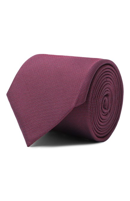 Мужской шелковый галстук CORNELIANI бордового цвета, арт. 25U302-2520302 | Фото 1 (Нос: Не проставлено; Материал: Текстиль, Шелк; Материал сплава: Проставлено)