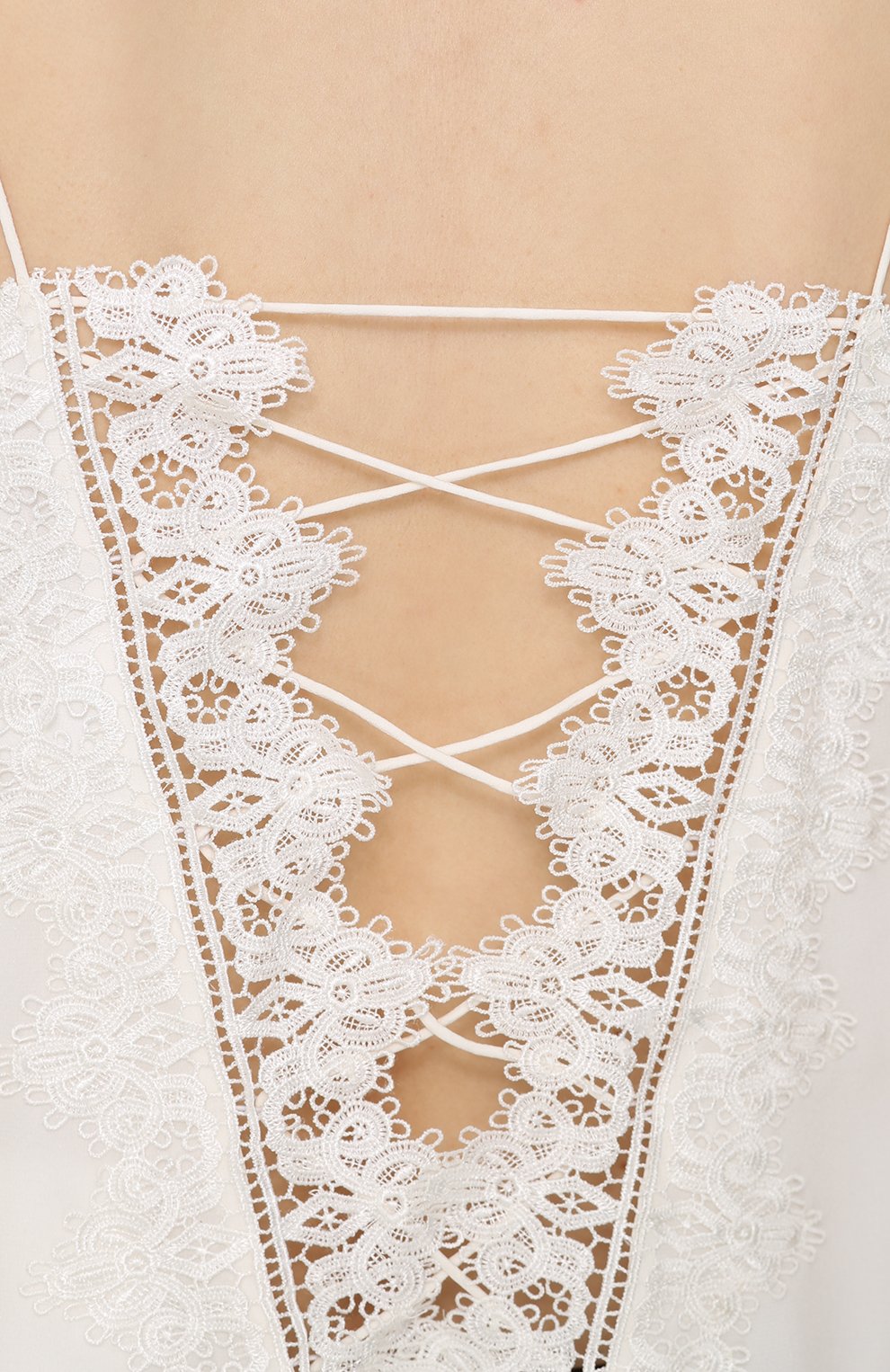 Шелковый топ с кружевной отделкой и открытой спиной CAMI NYC, арт. THE CHARLIE, фото 5