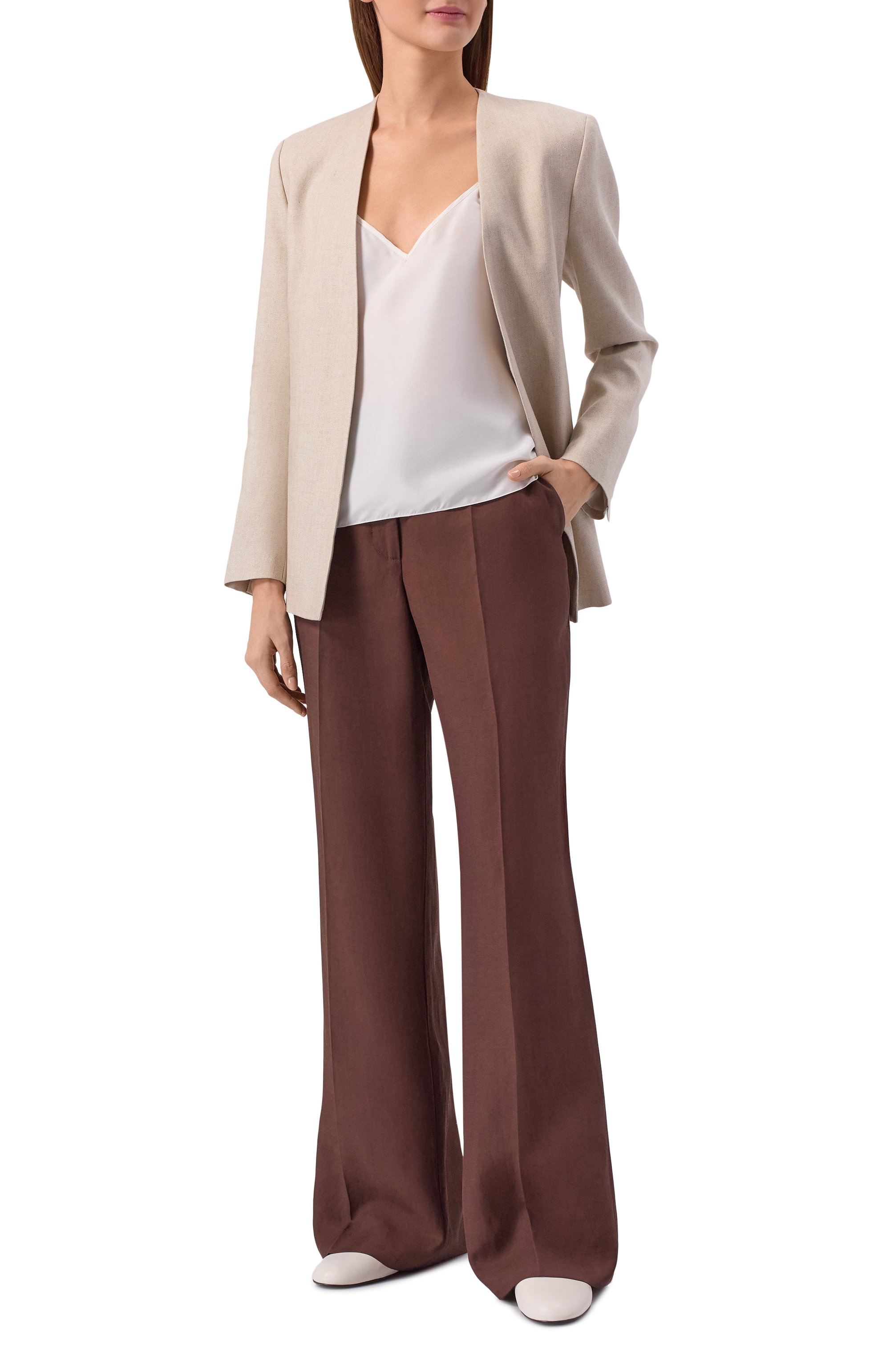 Жакет изо льна и вискозы LORENA ANTONIAZZI, арт. P2639GA18A/5154, фото 2